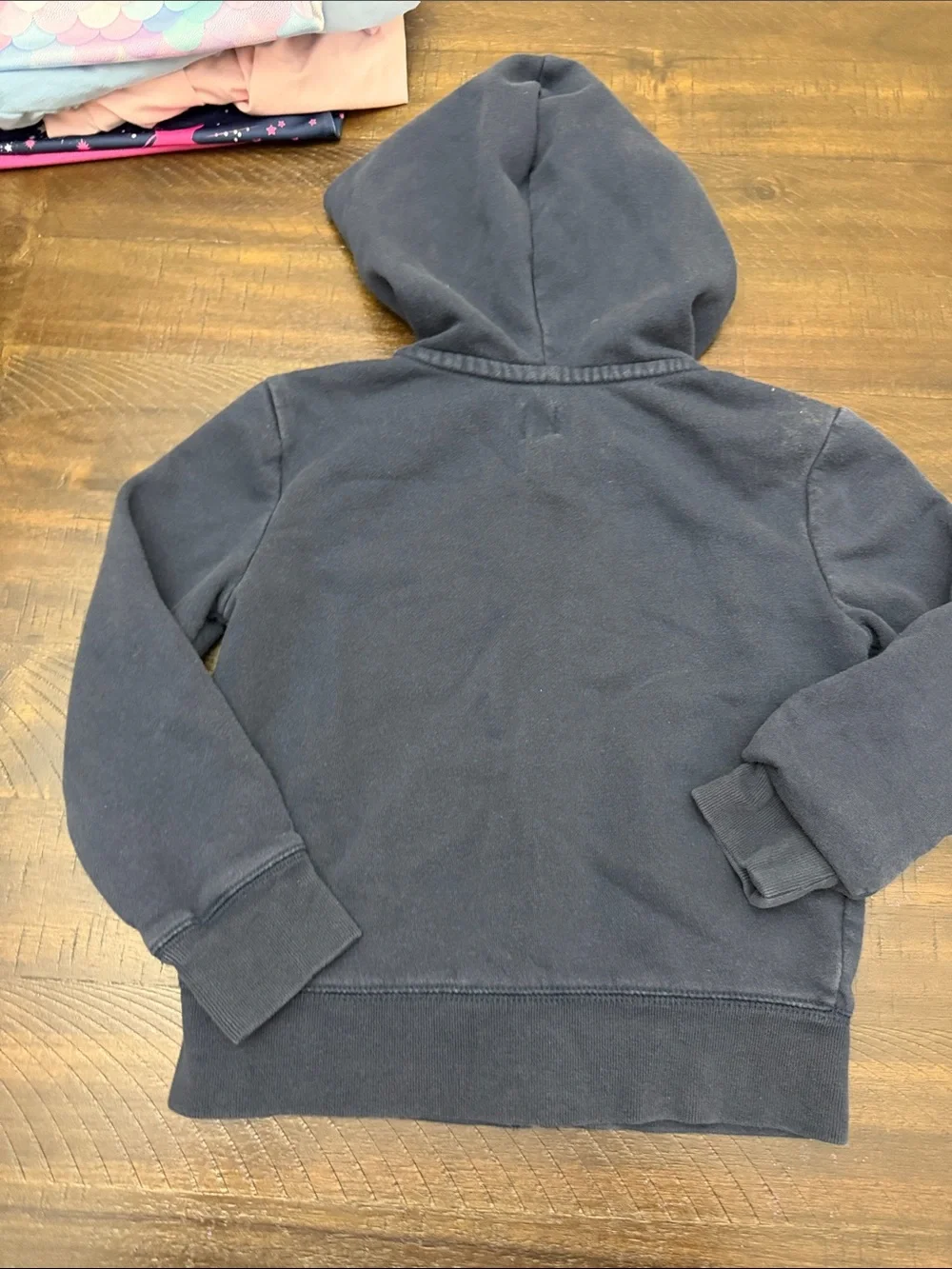 GAP Navy Hooded Zip-Up with Pink Lettering